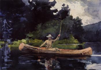Winslow Homer : Playing Him aka The North Woods